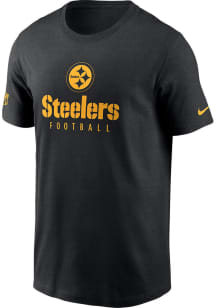 Nike Pittsburgh Steelers Black Sideline Cotton Short Sleeve T Shirt