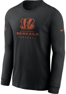 Nike Cincinnati Bengals Black Sideline Team Issue Long Sleeve T Shirt