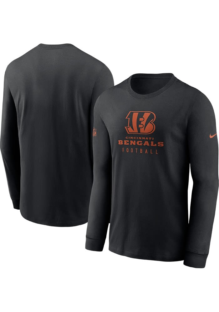 Nike Cincinnati Bengals Black Sideline Team Issue Long Sleeve T Shirt