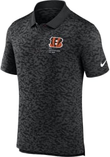 Nike Cincinnati Bengals Mens Black SIDELINE FASHION Short Sleeve Polo