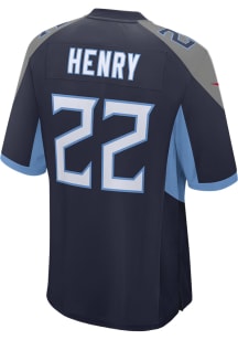 Derrick Henry  Nike Tennessee Titans Navy Blue GAME Football Jersey