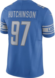 Aidan Hutchinson Nike Detroit Lions Mens Blue Vapor F.U.S.E. Limited Football Jersey