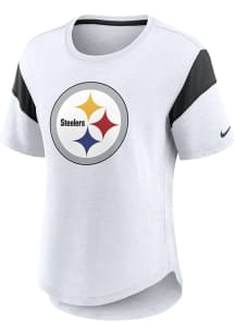 Nike Pittsburgh Steelers Womens White Primetime Short Sleeve T-Shirt