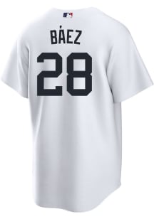 Javier Baez Detroit Tigers Mens Replica Home Jersey - White