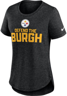 Nike Pittsburgh Steelers Womens Black Primetime Short Sleeve T-Shirt