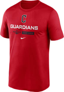 Nike Cleveland Guardians Red 2022 AC Post Season Dugout Short Sleeve T Shirt