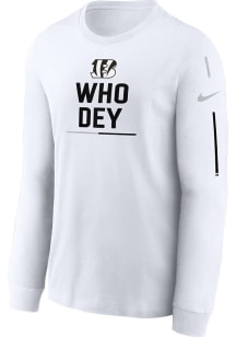 Nike Cincinnati Bengals White White Out Long Sleeve T Shirt