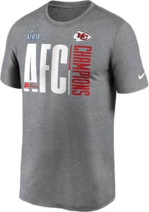 Nike Kansas City Chiefs Grey 2022 Conference Champions Short Sleeve T Shirt