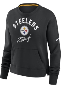Nike Pittsburgh Steelers Womens Black Primetime Crew Sweatshirt