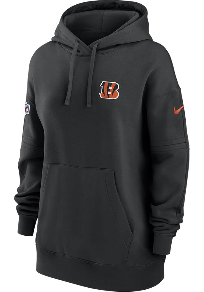 Nike Women's Sideline Club (NFL Cincinnati Bengals) Pullover Hoodie in Black, Size: 2XL | 00MW00A9A-E7V