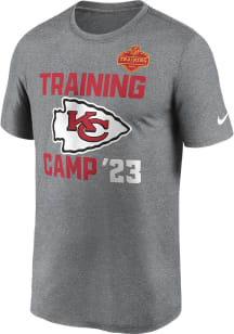 Nike Kansas City Chiefs Grey Training Camp Short Sleeve T Shirt