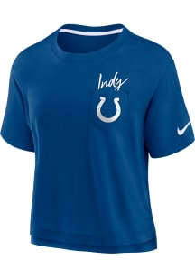 Nike Indianapolis Colts Womens Blue Pocket Short Sleeve T-Shirt