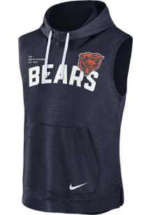 Nike Chicago Bears Navy Blue Primetime Althletic Short Sleeve Hoods