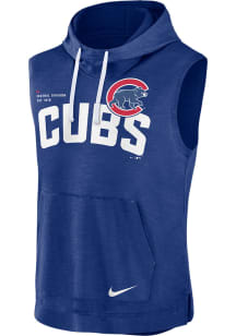 Nike Chicago Cubs Blue Sleeveless Lightweight Hood Short Sleeve Hoods
