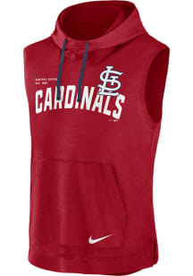 Nike St Louis Cardinals Red Sleeveless Lightweight Hood Short Sleeve Hoods