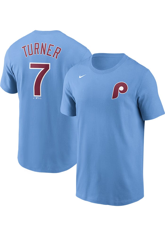 Trea Turner Washington Nationals Majestic Official Player Name & Number T- Shirt - Red
