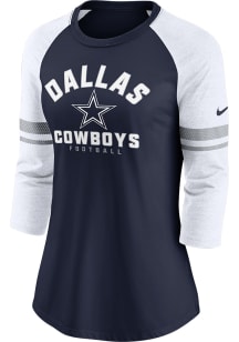 Nike Dallas Cowboys Womens Navy Blue Primetime LS Tee