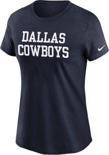Nike Dallas Cowboys Womens Navy Blue Coaches Short Sleeve T-Shirt
