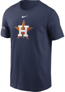 Nike Houston Astros Navy Blue Gold Logo Short Sleeve T Shirt