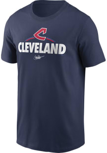Nike Cleveland Guardians Navy Blue Retro Team Rep Short Sleeve T Shirt