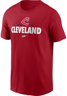 Nike Cleveland Guardians Red Retro Team Rep Short Sleeve T Shirt
