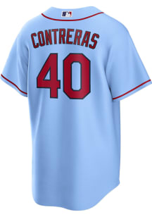Willson Contreras St Louis Cardinals Mens Replica 2023 Alt Jersey - Light Blue