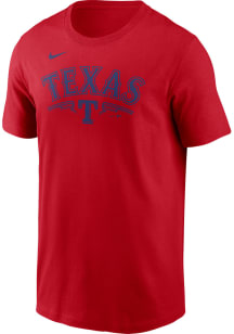 Nike Texas Rangers Red Local Horns Short Sleeve T Shirt