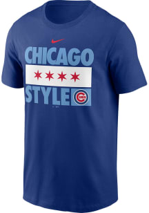 Nike Chicago Cubs Blue Local Chicago Style Short Sleeve T Shirt
