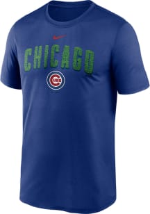 Nike Chicago Cubs Blue Local Outfield Walls Short Sleeve T Shirt