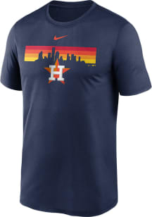 Nike Houston Astros Navy Blue Local Skyline City Stripe Short Sleeve T Shirt