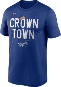 Nike Kansas City Royals Blue Local Crown Short Sleeve T Shirt