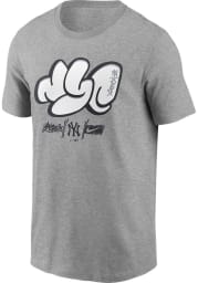 Nike New York Yankees Grey Local Pop Short Sleeve T Shirt