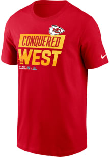 Nike Kansas City Chiefs Red 2022 Division Champion Short Sleeve T Shirt