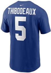 Kayvon Thibodeaux New York Giants Blue Name and Number Short Sleeve Player T Shirt