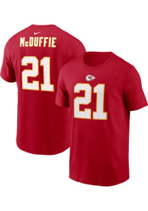Trent Mcduffie Kansas City Chiefs Red Rookie Name and Number Short Sleeve Player T Shirt