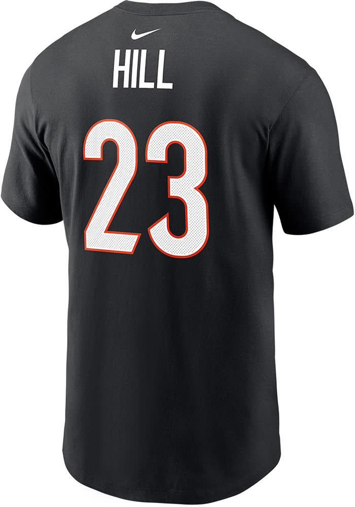 Daxton Hill Cincinnati Bengals Black Name and Number Short Sleeve Player T Shirt