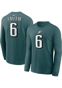 Devonta Smith Philadelphia Eagles Teal PLAYER Long Sleeve Player T Shirt