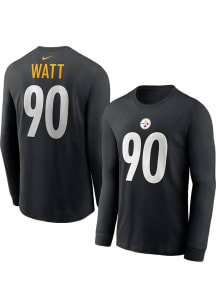 TJ Watt Pittsburgh Steelers Black PLAYER Long Sleeve Player T Shirt
