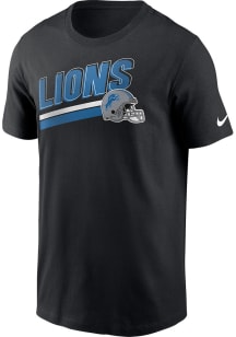 Nike Detroit Lions Black BLITZ ESSENTIAL COTTON LOCKUP Short Sleeve T Shirt