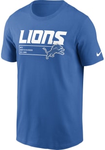 Nike Detroit Lions Blue DIVISION ESSENTIAL Short Sleeve T Shirt