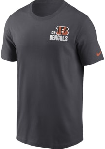 Nike Cincinnati Bengals Grey BLITZ TEAM ESSENTIAL Short Sleeve T Shirt