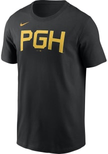 Nike Pittsburgh Pirates Black City Connect Logo  Short Sleeve T Shirt