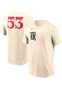 Adolis Garcia Texas Rangers Tan City Connect Short Sleeve Player T Shirt