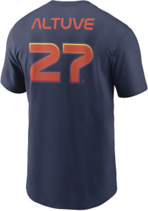 Jose Altuve Houston Astros Navy Blue City Connect Short Sleeve Player T Shirt