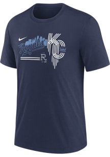 Nike Kansas City Royals Navy Blue City Connect Short Sleeve Fashion T Shirt