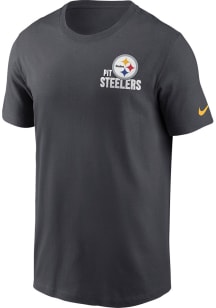 Nike Pittsburgh Steelers Grey BLITZ TEAM ESSENTIAL Short Sleeve T Shirt