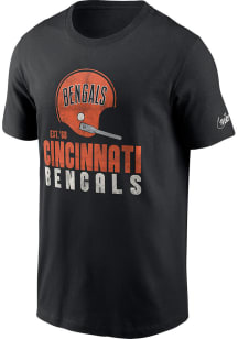 Nike Cincinnati Bengals Black HELMET ESSENTIAL Short Sleeve T Shirt