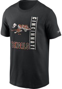 Nike Cincinnati Bengals Black REWIND LOCKUP Short Sleeve T Shirt