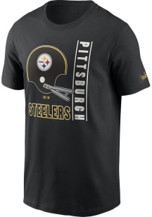 Nike Pittsburgh Steelers Black REWIND LOCKUP Short Sleeve T Shirt