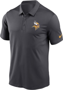 Nike Minnesota Vikings Mens Grey FRANCHISE Short Sleeve Polo